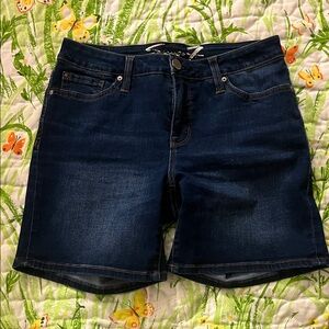 Women's Dark Blue Denim Shorts